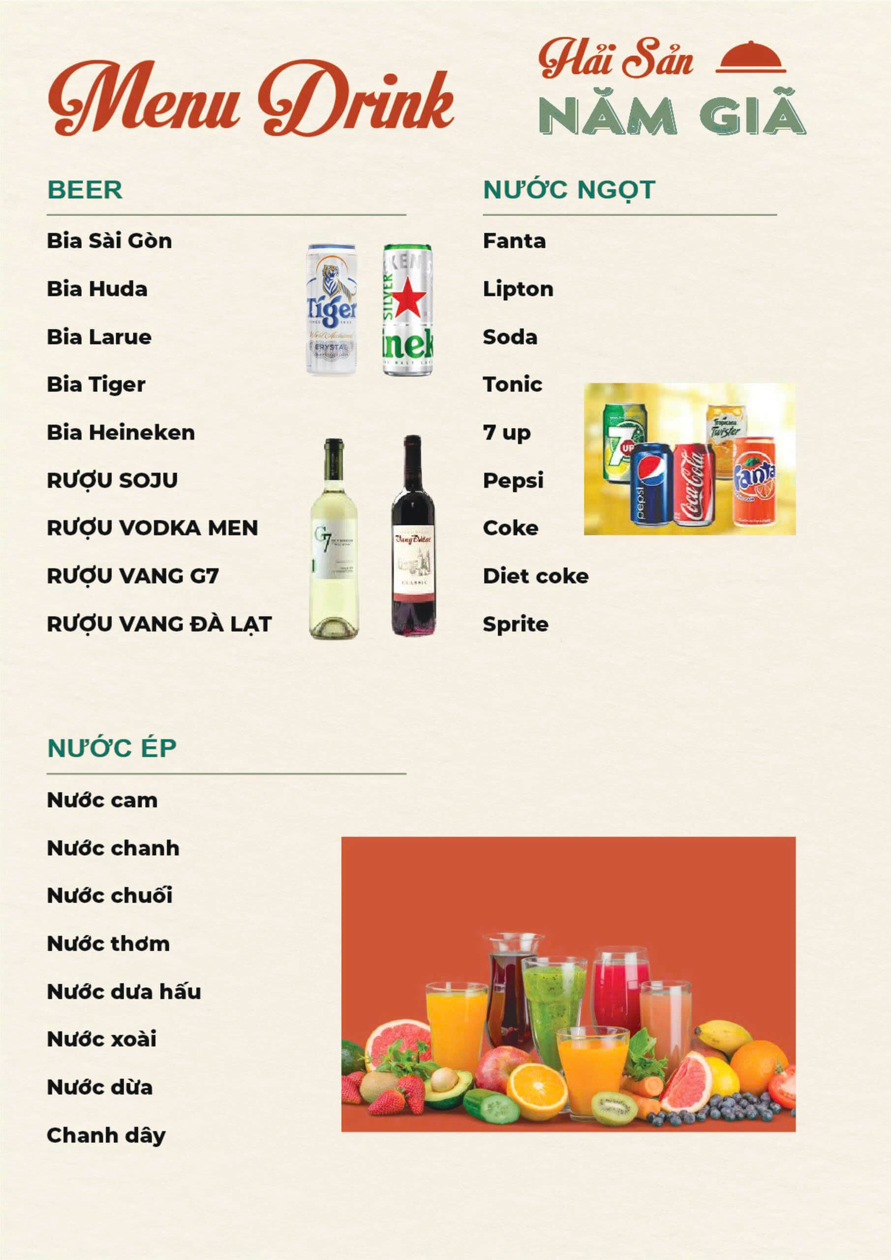 Menu Nhà Hàng Trang 2