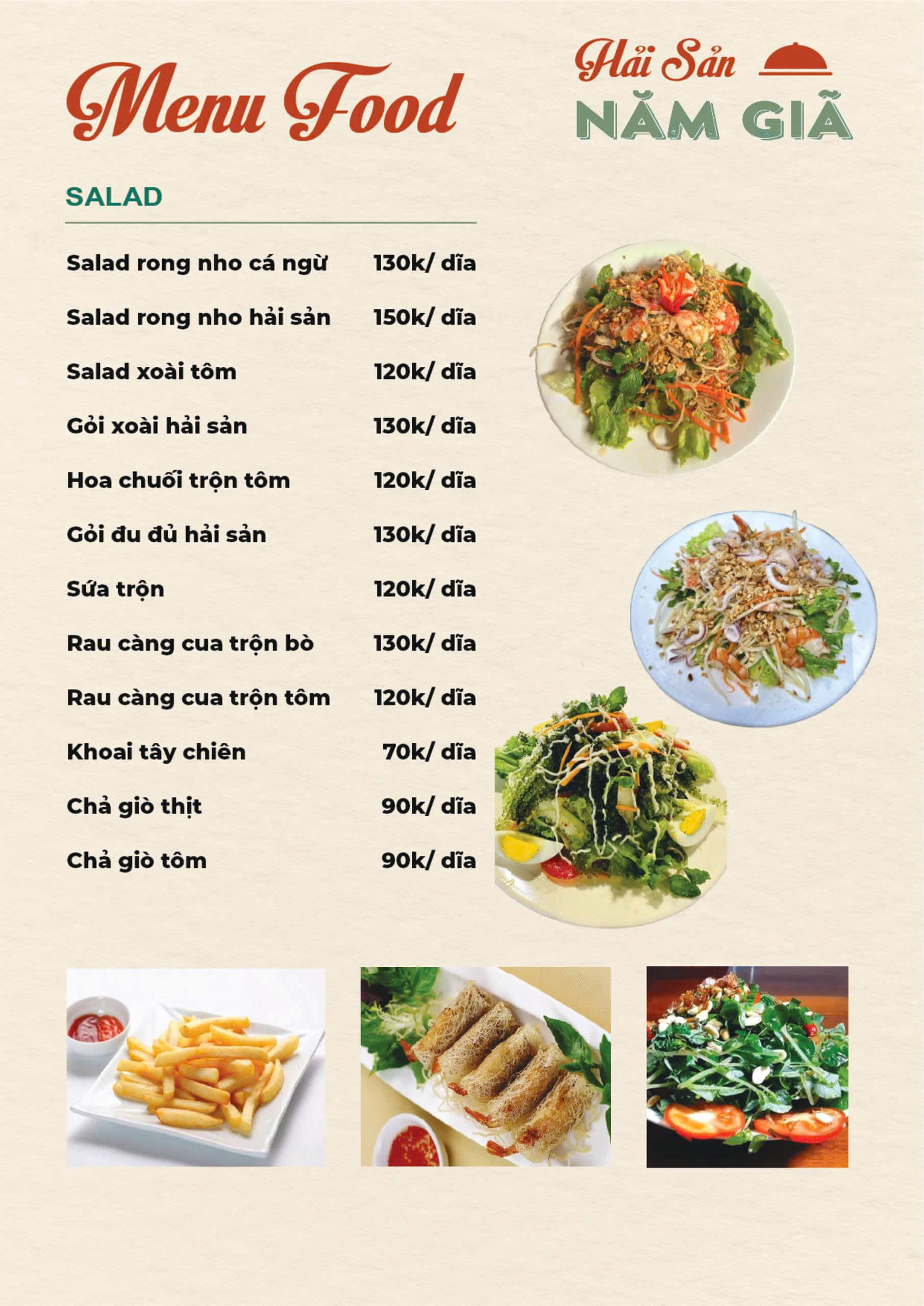 Menu Nhà Hàng Trang 3