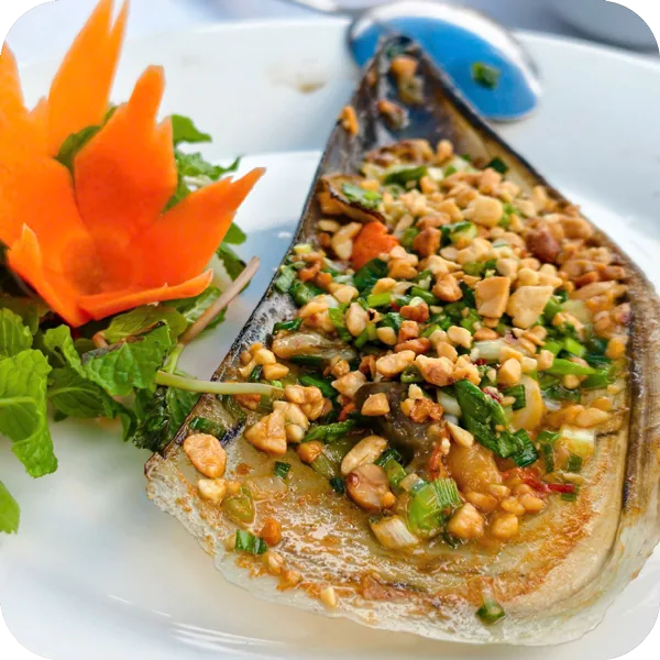 Sò mai nướng mỡ hành - Năm Giã Seafood